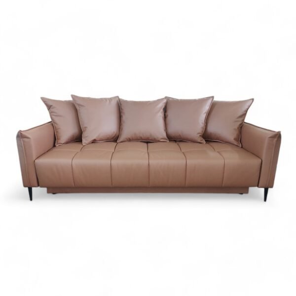 LUZO sofa-lova rudos spalvos