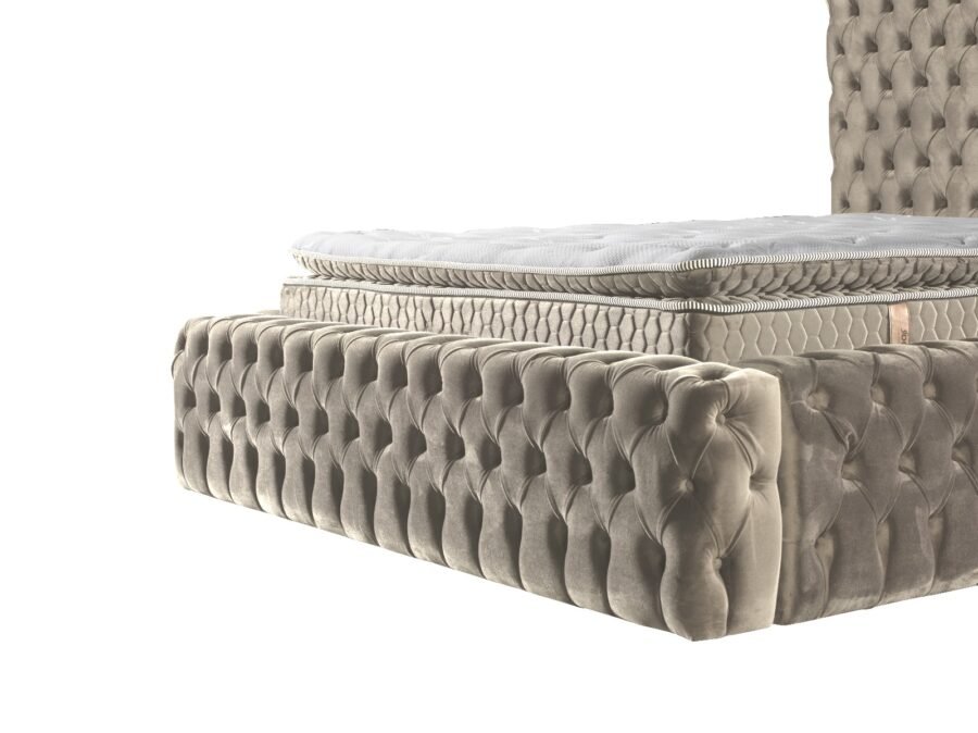 CAPITALE Beige lova 160x200 su patalynės dėže ir PREMIUM KLASES čiužiniu - Image 7