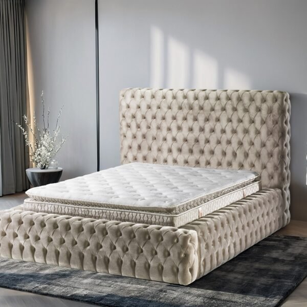 CAPITALE Beige lova 160x200 su patalynės dėže