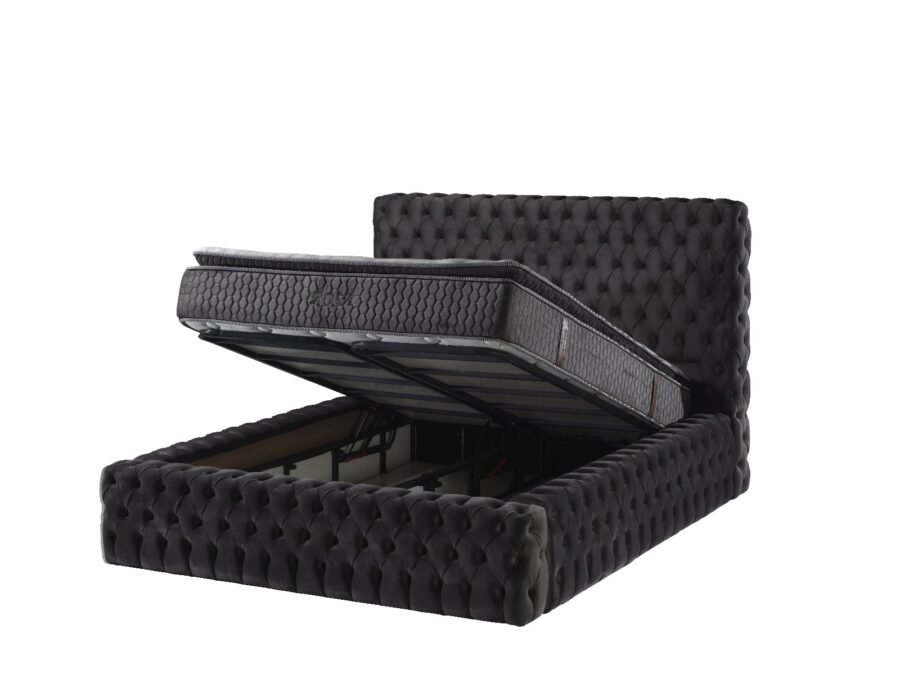 CAPITALE Dark lova 180x200 su patalynės dėže ir PREMIUM KLASES čiužiniu - Image 3