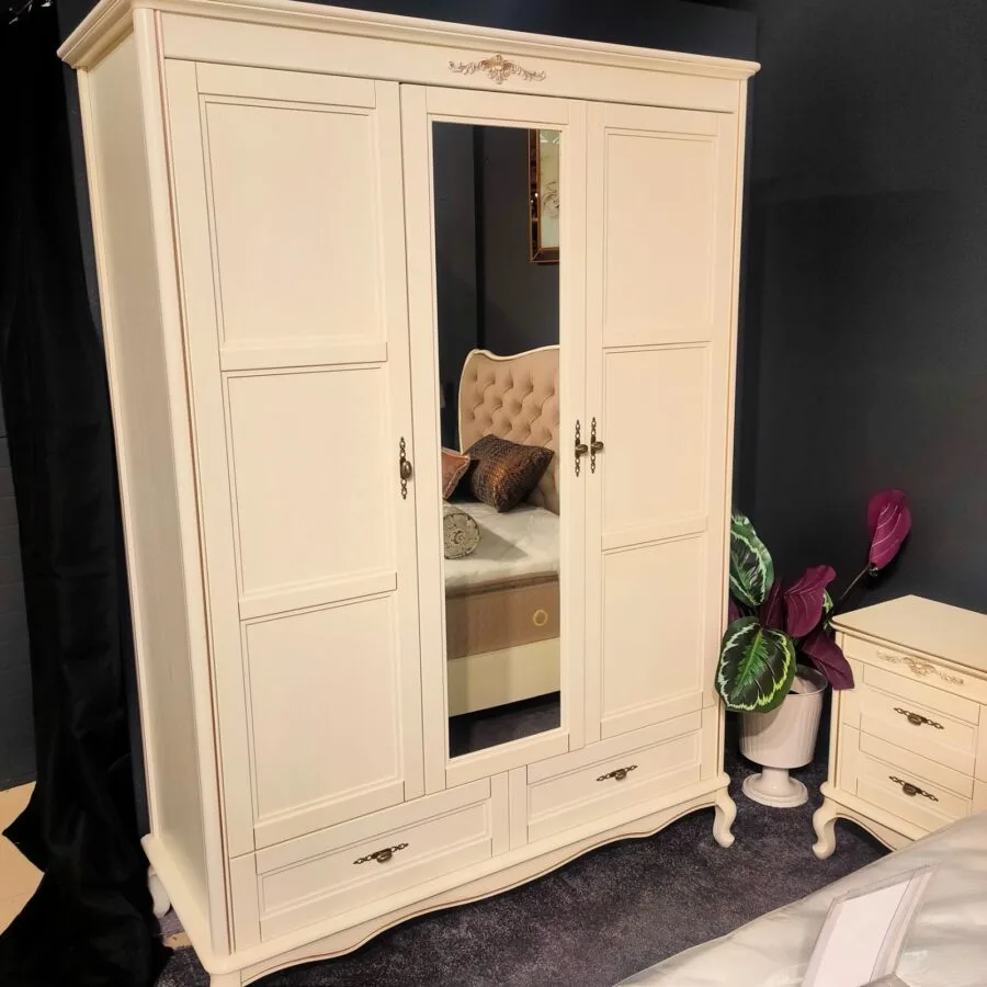 PALERMO spinta 3jų durų ir 2jų stalčių su veidrodžiu