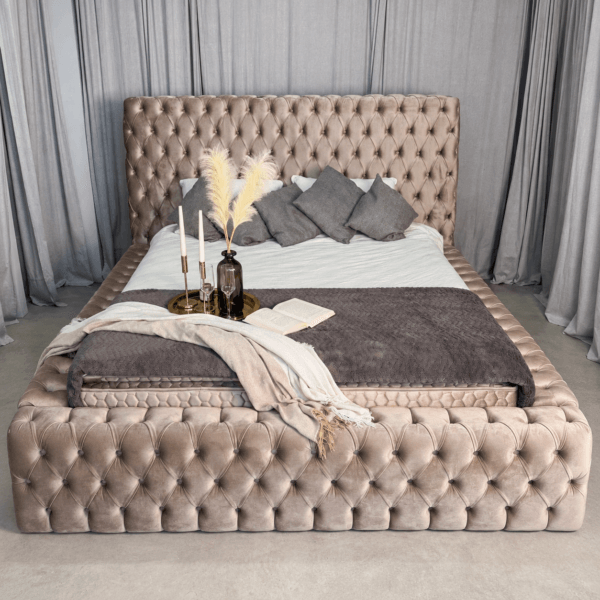 CAPITALE Beige lova 160x200 su patalynės dėže