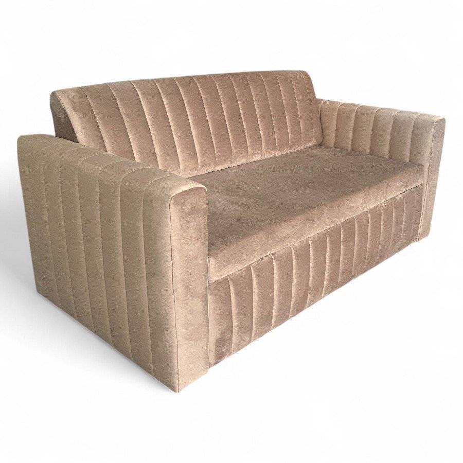 INTERIOR BEIGE sofa lova su patalynės dėže
