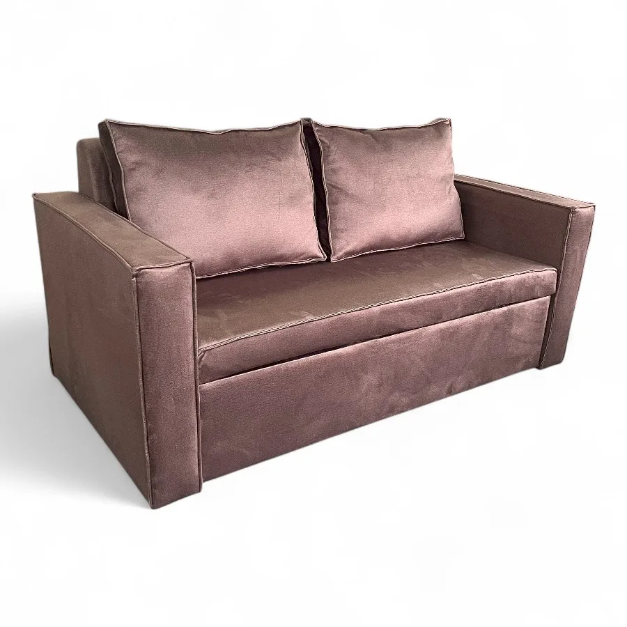 LOFT Brown sofa lova su patalynės dėže