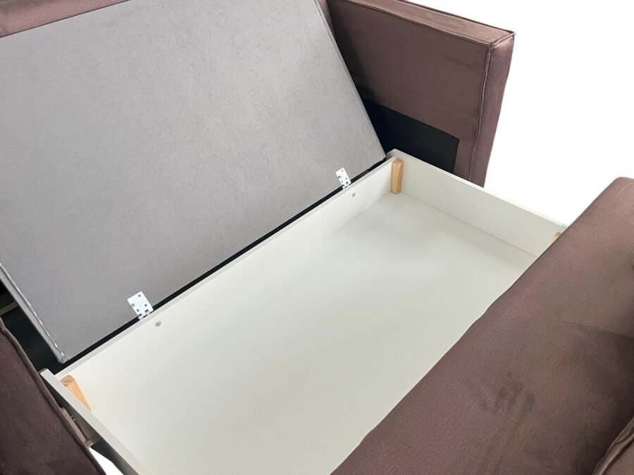 LOFT Brown sofa lova su patalynės dėže - Image 3