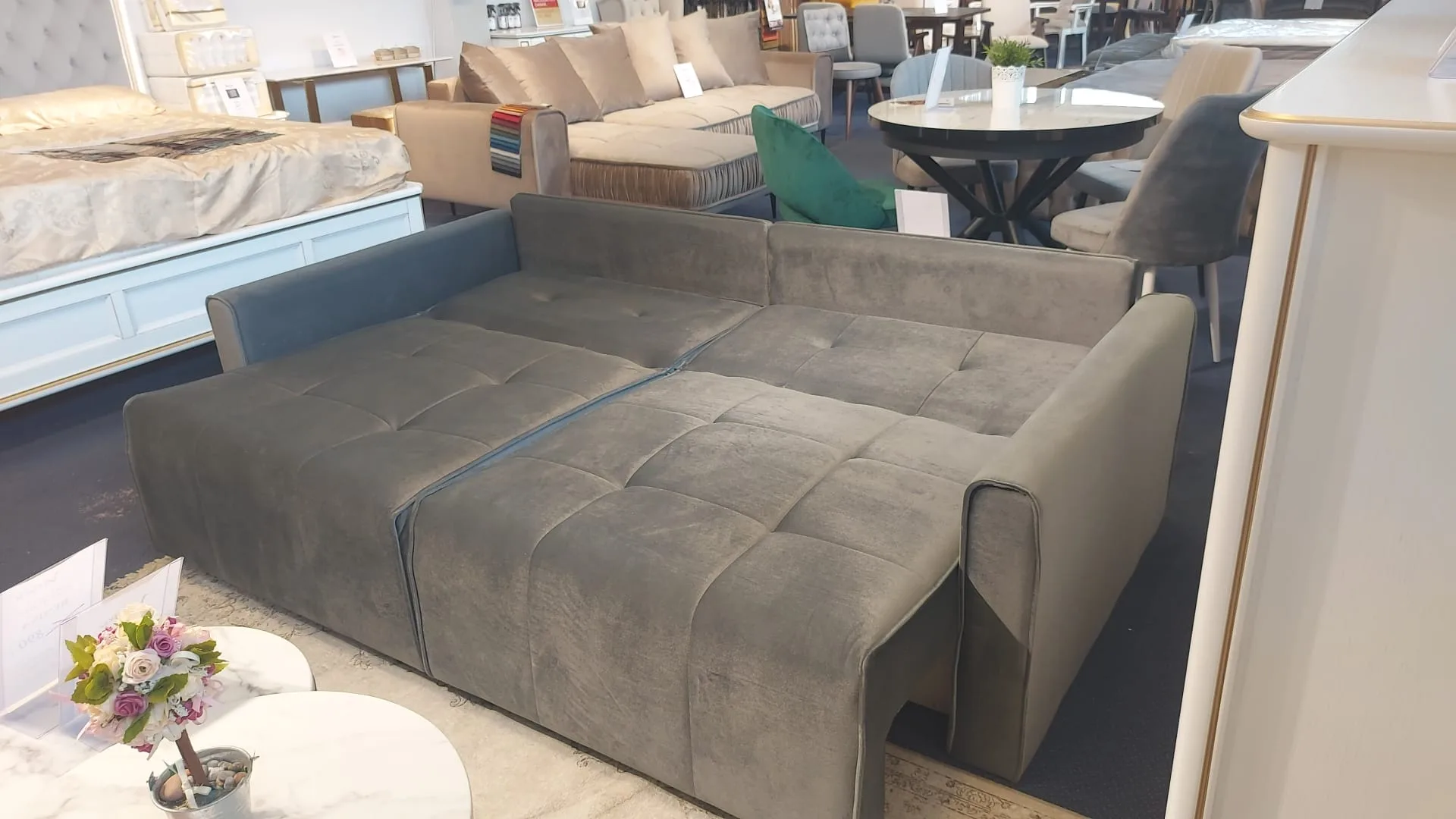 BENISA GREY sofa-lova, kampas 3 in 1 - Image 2