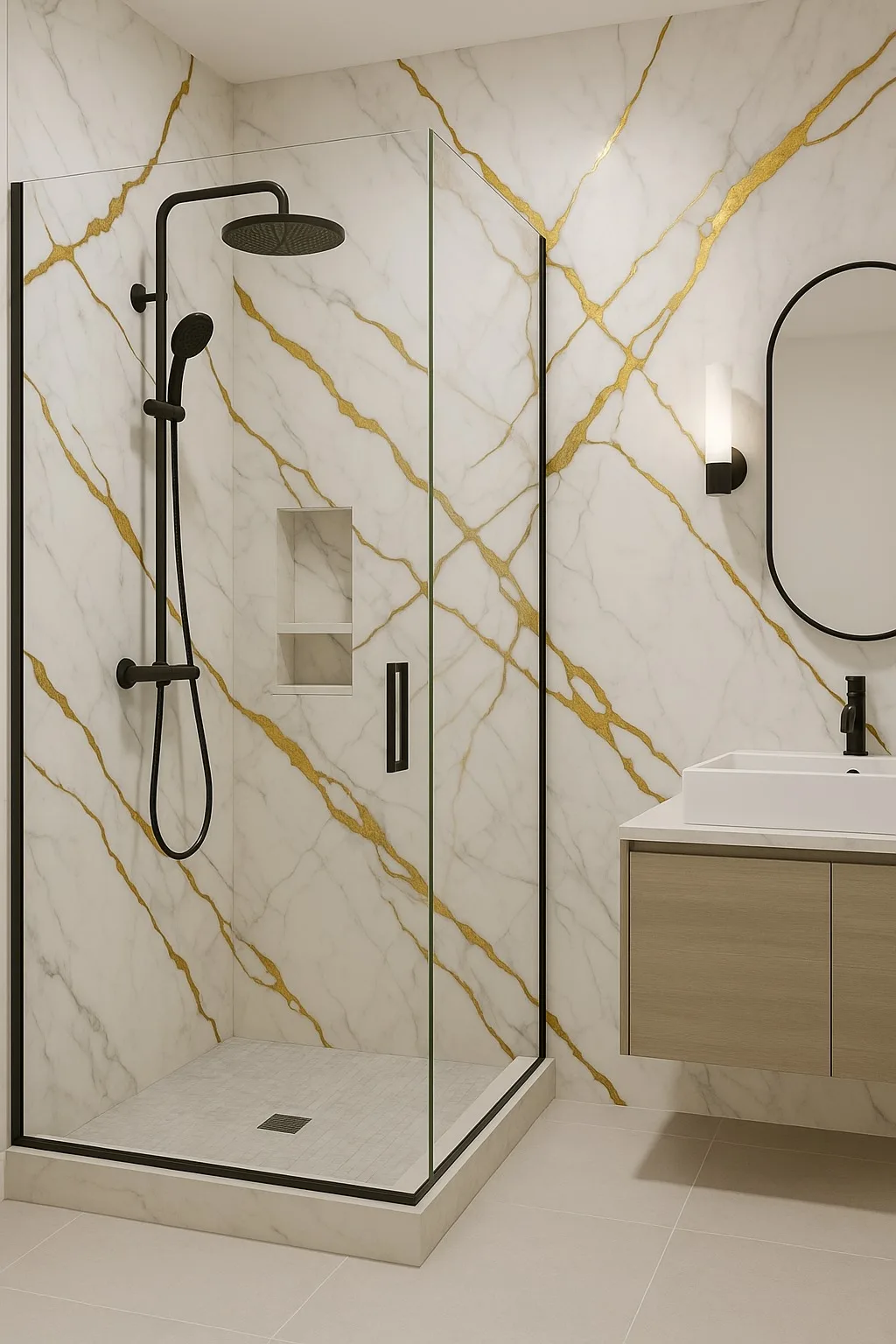 CARRARA GOLD PVC sienų plokštė - Image 6