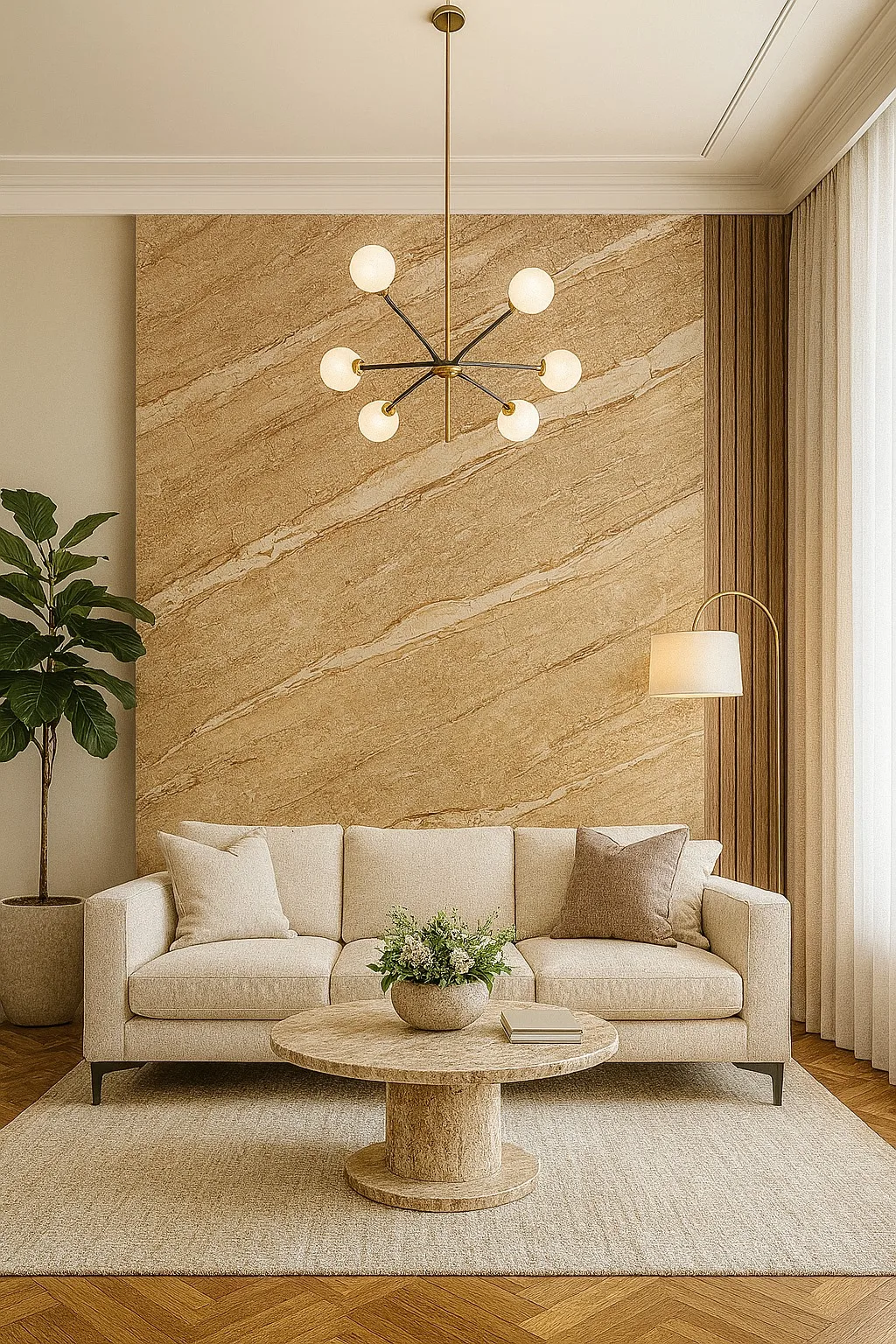 BILECIK BEIGE PVC SIENŲ PLOKŠTĖ - Image 5