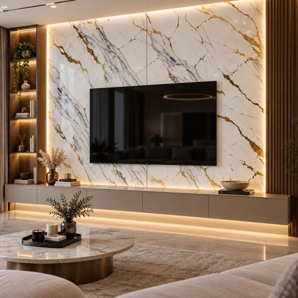 CARRARA GOLD PVC sienų plokštė