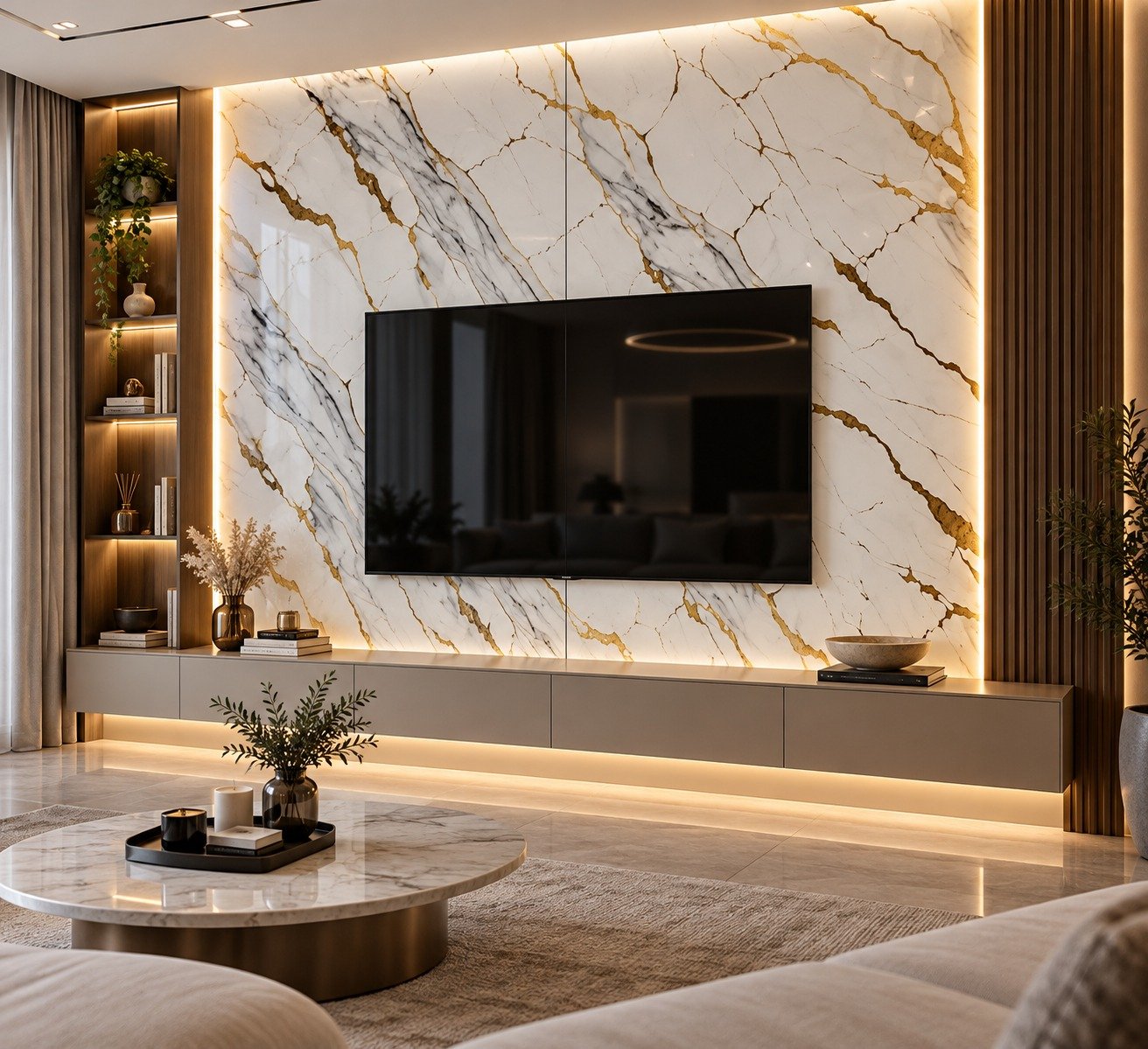 CARRARA GOLD PVC sienų plokštė