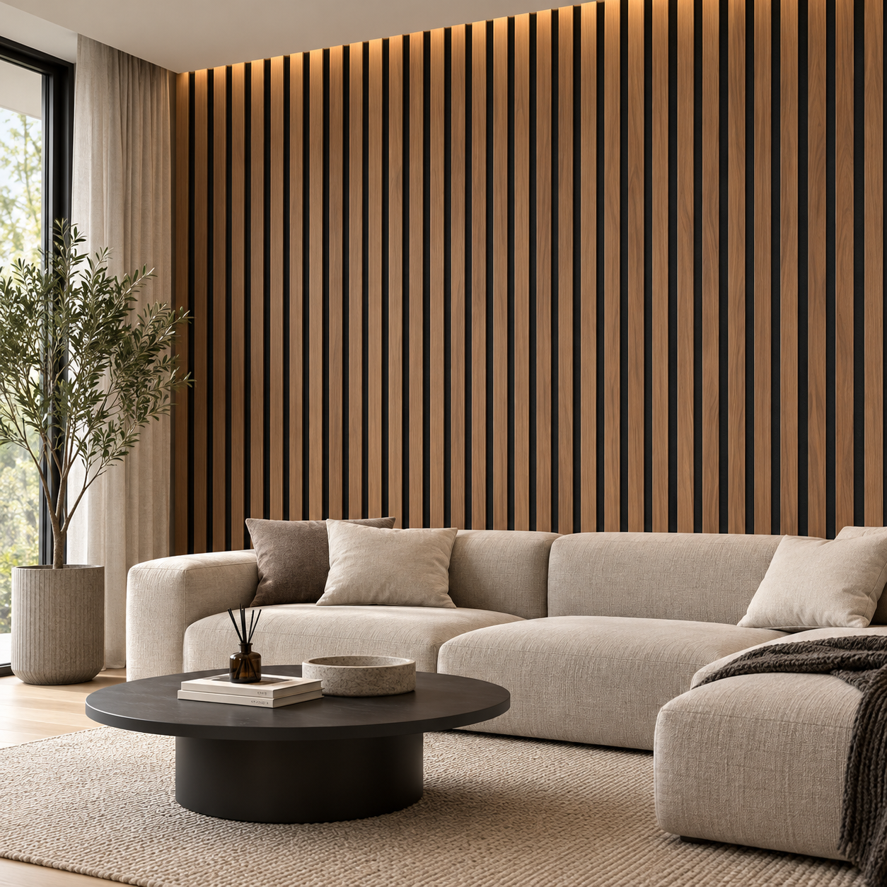 Akustinė sienų plokštė NEW WALNUT - Image 3