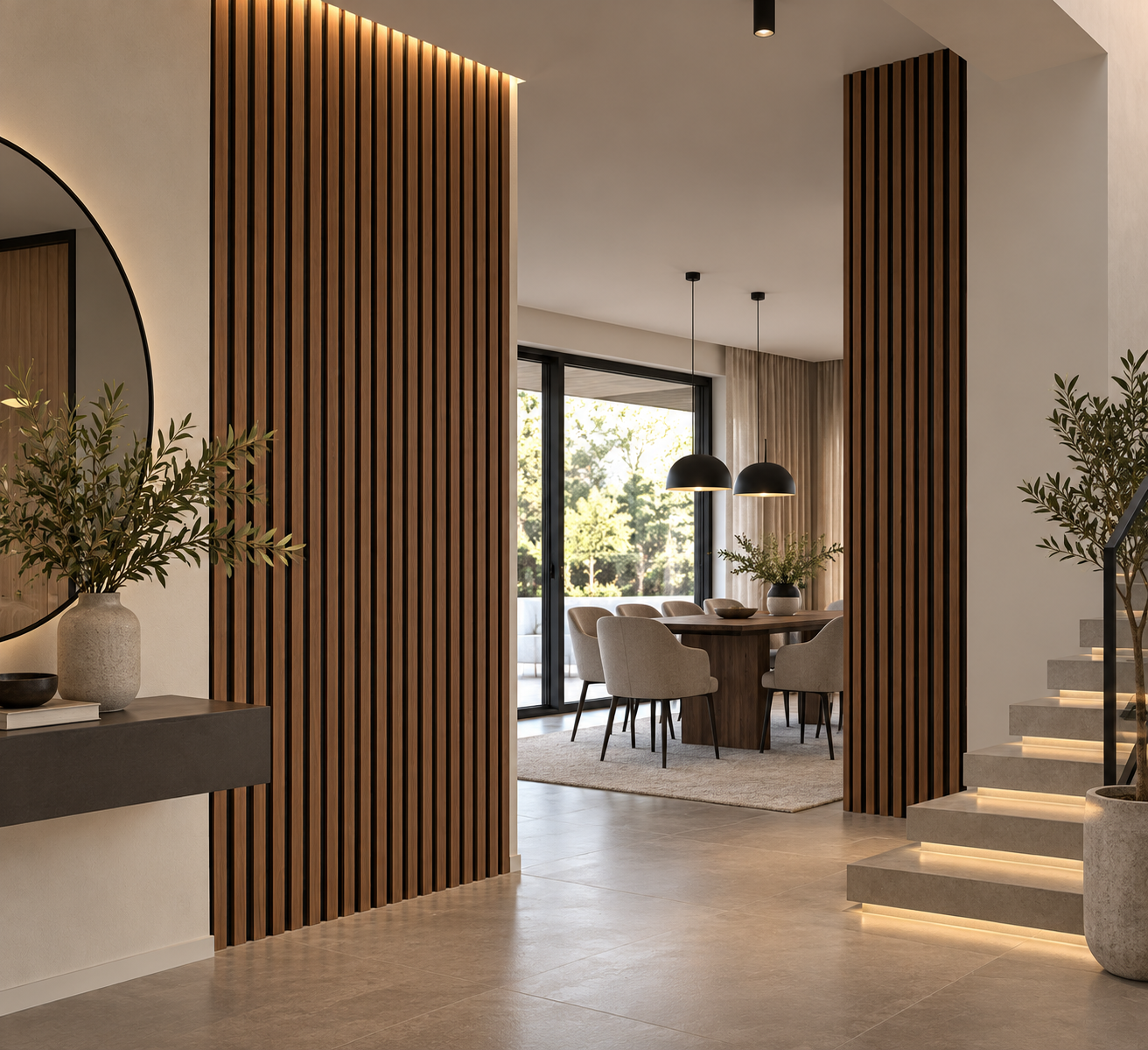 Akustinė sienų plokštė NEW WALNUT