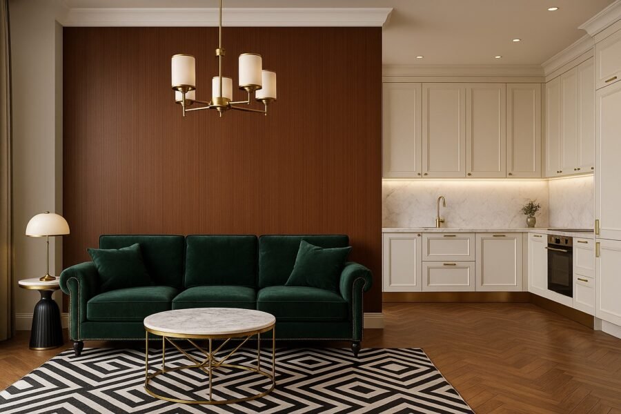 Lidya Walnut plokštė 120x260 cm, 8 mm – šiltas riešutmedžio raštas