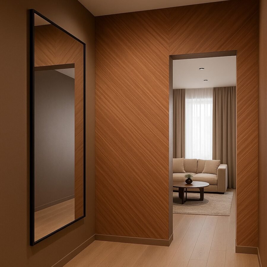 Wooden Eye Oak plokštė 120x260 cm, 8 mm – natūralaus ąžuolo eglutės raštas