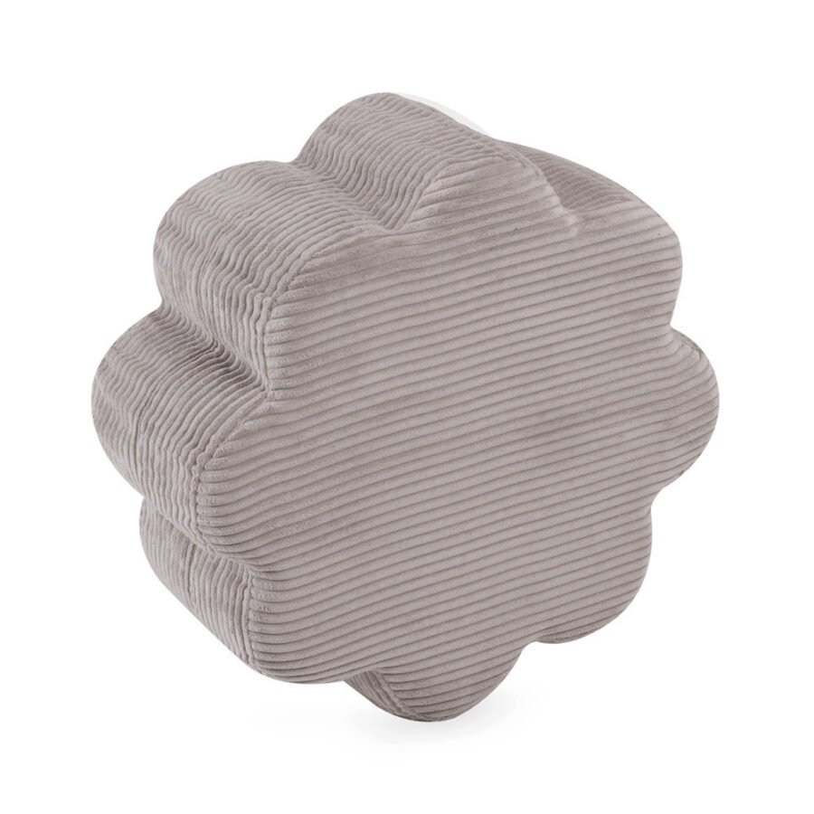 Flower Pouffe – gėlės formos vaikiškas pufas iš smėlinio kordurojaus (54×25 cm)
