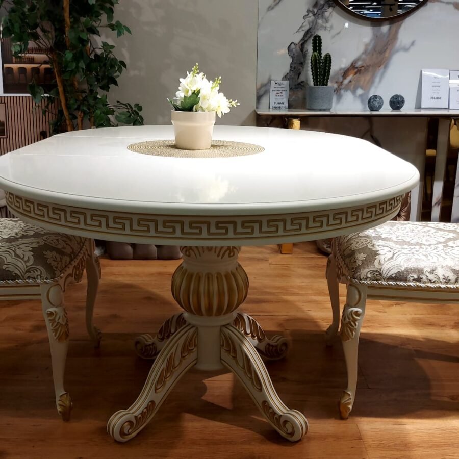 Versal II apvalus stalas su prailginimu su Patina