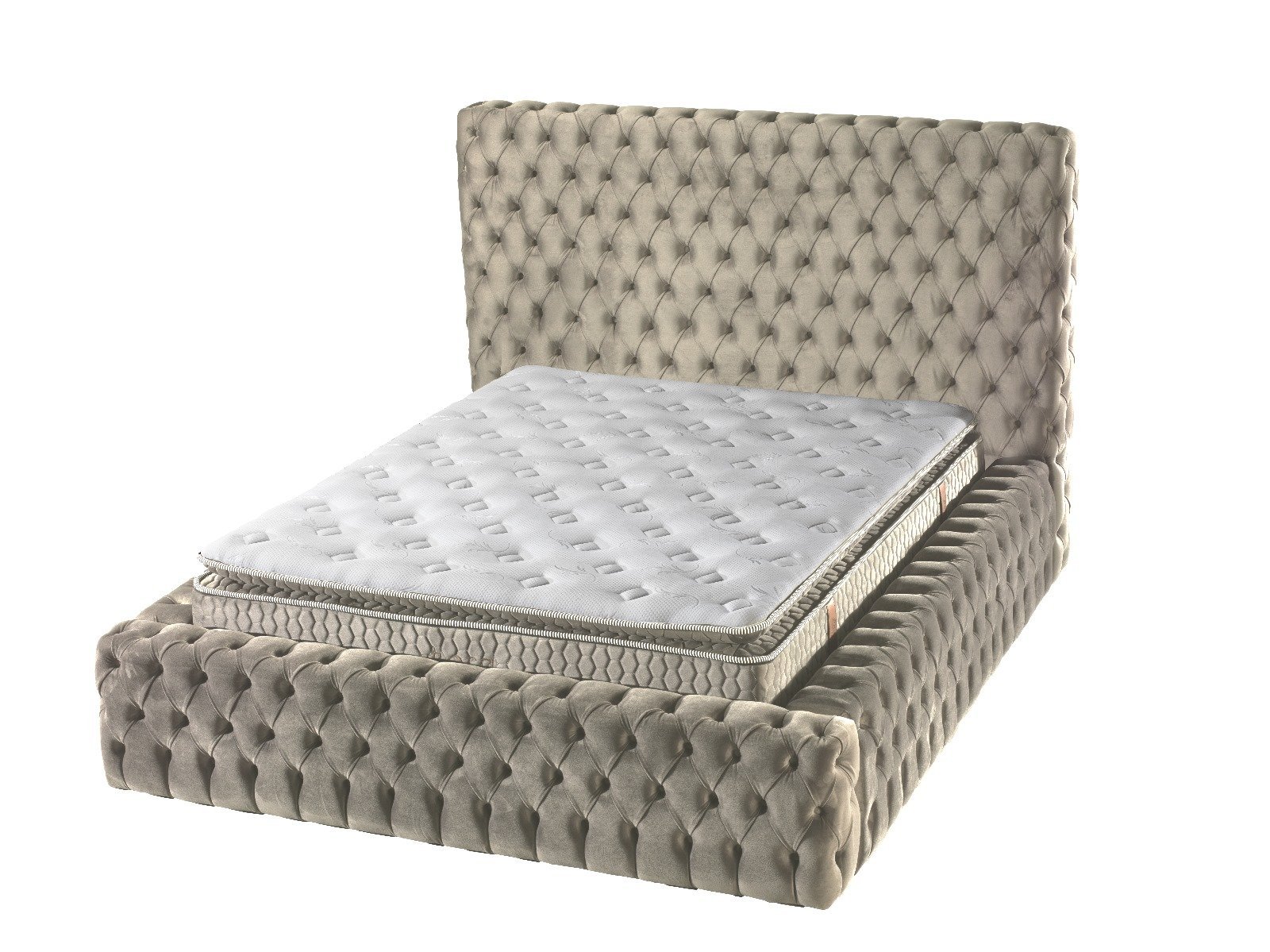 CAPITALE Beige lova 180x200 su patalynės dėže + PUFAS DOVANŲ - Image 5