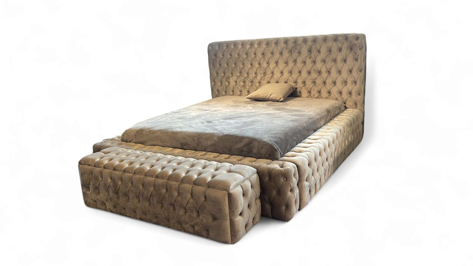 CAPITALE Beige lova 180x200 su patalynės dėže + PUFAS DOVANŲ - Image 4
