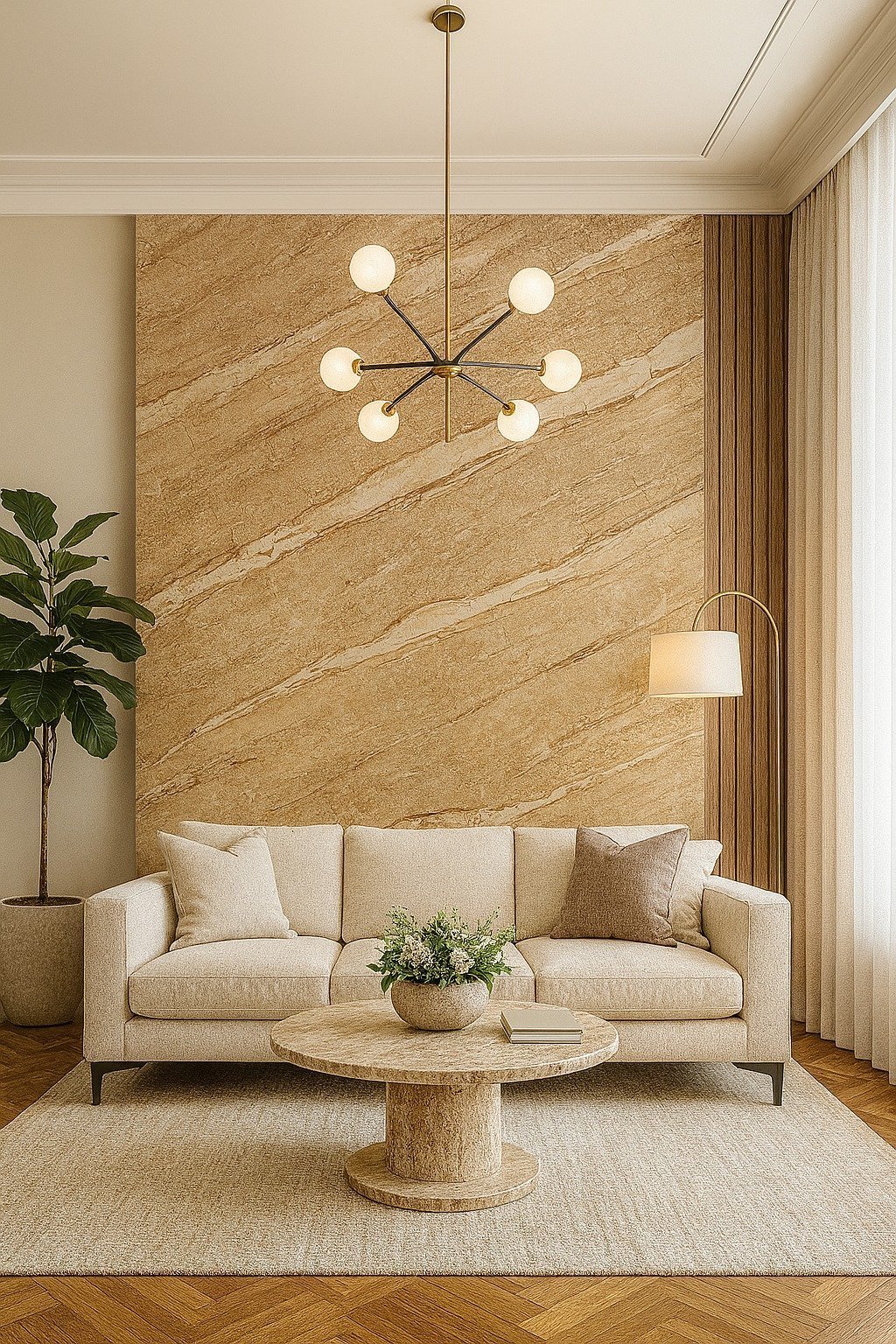 BILECIK BEIGE PVC SIENŲ PLOKŠTĖ - Image 5