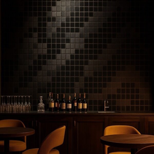 MOZAIC BLACK PVC ELEGANT sienų plokštė