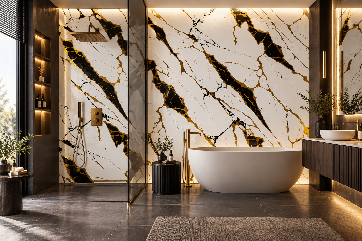 NERO GOLD PVC SIENŲ PLOKŠTĖ