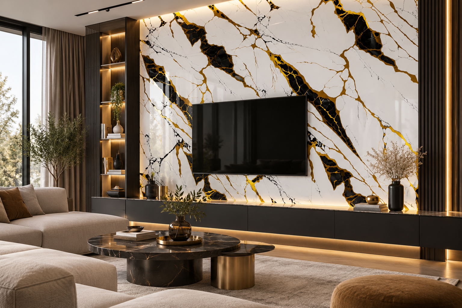 NERO GOLD PVC SIENŲ PLOKŠTĖ - Image 3