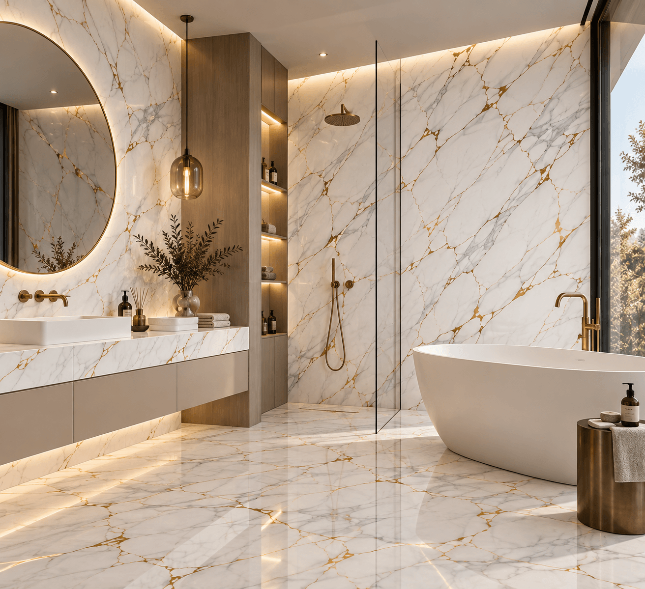 LUNA GOLD PVC SIENŲ PLOKŠTĖS